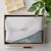 Papier Mousseline Découpage Whimsical Turquoise Chat blanc dans une  (Cadeau)