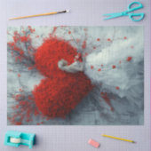 Papier Mousseline Découpage Whimsical Valentine Coeur & Dame (Artisanat)