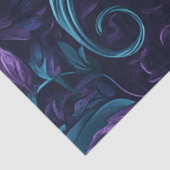 Papier Mousseline Découpage Whimsical Vibrant Turquoise Blue Citroui (Détail)