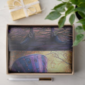 Papier Mousseline Découpage Whimsical Victorian Rabbit Gold & Purple (Cadeau)