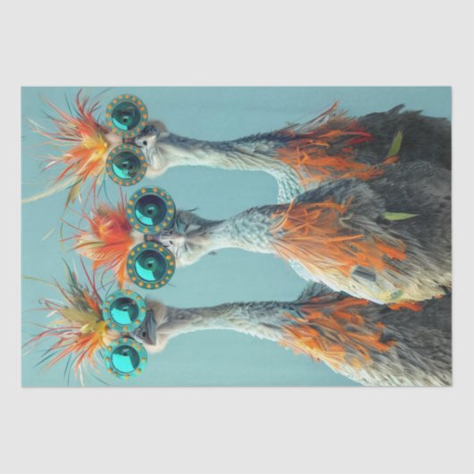 Papier Mousseline Découpage Whimsical Wackadoodle Oiseau Art (Recto)