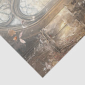 Papier Mousseline Découpage Whimsical White Barn Owl Livres Artwork (Détail)