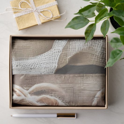 Papier Mousseline Découpage Whimsland Vache Dreadlocks paille (Cadeau)