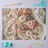 Papier Mousseline Découpage Whimsland Vache Dreadlocks paille (Artisanat)