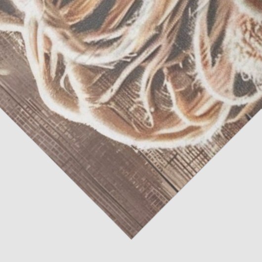 Papier Mousseline Découpage Whimsland Vache Dreadlocks paille (Détail)