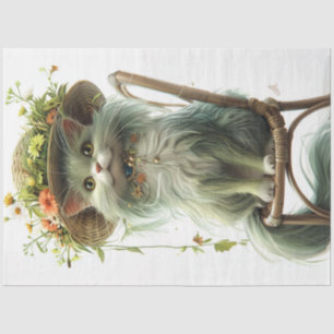 Papier Mousseline Découpage Whiskers Chat Flamboyant Whiskers