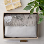 Papier Mousseline Decoupage White Highland Calf Antlers Candy Cane (Cadeau)