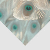 Papier Mousseline Decoupage White Peacock Frosted Elegance  (Détail)