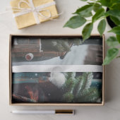 Papier Mousseline Decoupage Winter Highland Cow 11x14 Canvas (Cadeau)