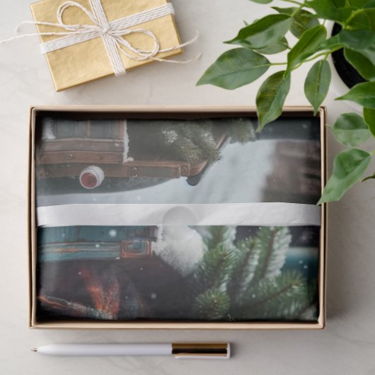 Papier Mousseline Decoupage Winter Highland Cow 11x14 Canvas (Cadeau)