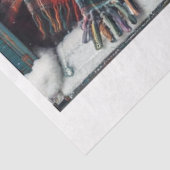 Papier Mousseline Decoupage Winter Highland Cow 11x14 Canvas (Détail)