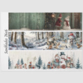 Papier Mousseline Decoupage Winter Sawblade Set 26x6 (Recto)