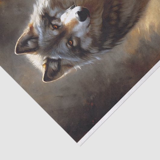 Papier Mousseline Découpage Wolf Spirit (Détail)