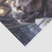 Papier Mousseline Découpage Wolfhound irlandais au Café (Détail)