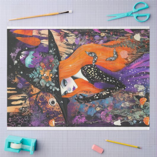 Papier Mousseline Découpage Woodland Wtich (Artisanat)