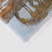 Papier Mousseline Découpage Zebra Artwork (Détail)