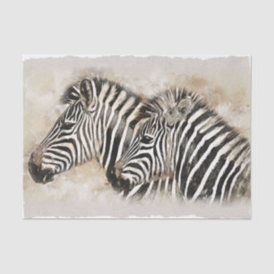 Papier Mousseline Découpage Zebra Artwork