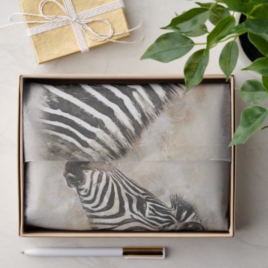 Papier Mousseline Découpage Zebra Artwork (Cadeau)