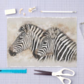 Papier Mousseline Découpage Zebra Artwork (Artisanat)