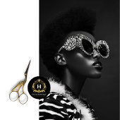 Papier Mousseline Découpage Zebra Glam Rock Star