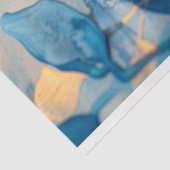 Papier Mousseline Découpe botanique bleue et or (Détail)