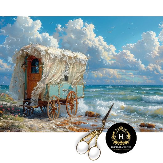 Papier Mousseline Découpe de Caravane Gitane