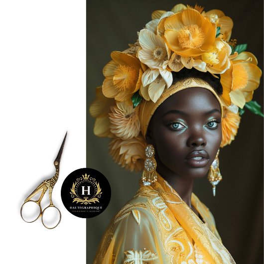 Papier Mousseline Découpe de Casque de Fleur de Tournesol Doré