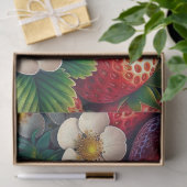 Papier Mousseline Découpe de fraises  (Cadeau)