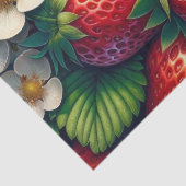 Papier Mousseline Découpe de fraises  (Détail)