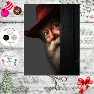 Papier Mousseline Découpe de Père Noël secret vérification furtive A