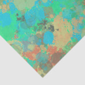 Papier Mousseline Découpes vertes et jaunes modernes Conception abst (Détail)