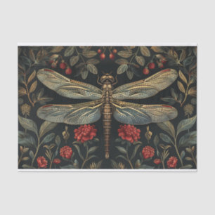 Papier Mousseline Dédoupage des fleurs botaniques de libellules
