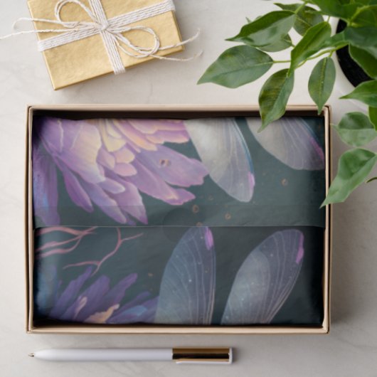 Papier Mousseline Dédoupage Fleur Lotus Dragonfly (Cadeau)