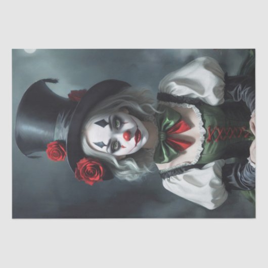 Papier Mousseline Dédoupage Harlequin fille (Recto)