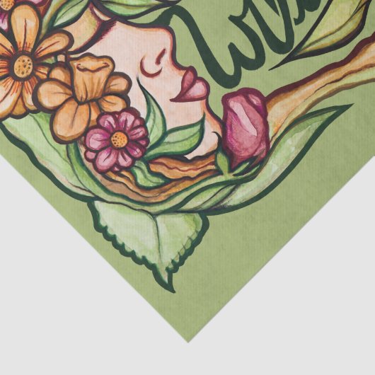 Papier Mousseline Déesse fleur sauvage (Détail)