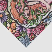 Papier Mousseline Déesse roses roses (Détail)