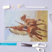 Papier Mousseline "Défiance" Western Art de Frederic Remington (Artisanat)