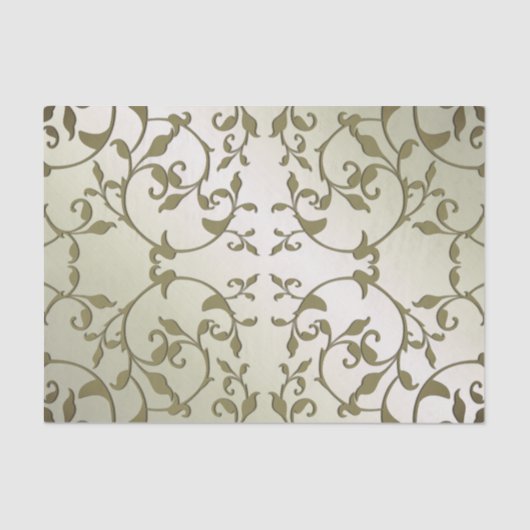 Papier Mousseline Défiler les Feuilles d'Olivier (Recto)