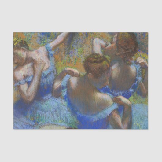 Papier Mousseline Degas Blue Dancers Pastel Fine Art Masterpiece (Recto)