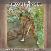Papier Mousseline Degas - Découpage Arlequin