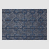 Papier Mousseline Dégas Rustique Indigo Bleu Sur Bois Écrayé (Recto)