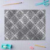 Papier Mousseline Dégasque noir et découpage d'argent (Artisanat)