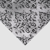 Papier Mousseline Dégasque noir et découpage d'argent (Détail)