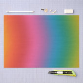 Papier Mousseline Dégradé arc-en-ciel coloré (Artisanat)