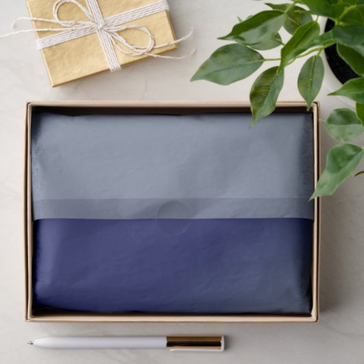 Papier Mousseline Dégradé bleu foncé (Cadeau)