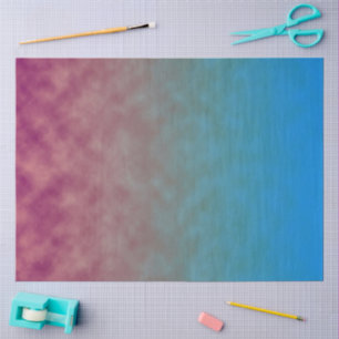 Papier Mousseline Dégradé Céleste