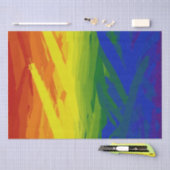 Papier Mousseline Dégradé des flammes arc-en-ciel (Artisanat)