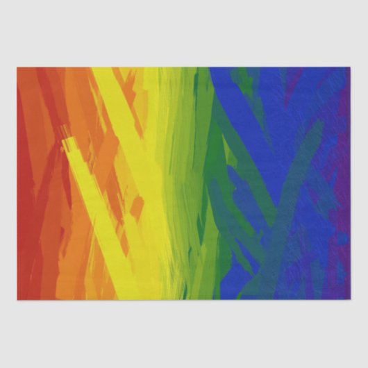 Papier Mousseline Dégradé des flammes arc-en-ciel (Recto)