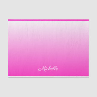 Papier Mousseline dégradé personnalisé à deux tons foncé rose chaud