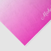 Papier Mousseline dégradé personnalisé à deux tons foncé rose chaud (Détail)